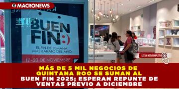 MÁS DE 5 MIL NEGOCIOS DE QUINTANA ROO SE SUMAN AL BUEN FIN 2025; ESPERAN REPUNTE DE VENTAS PREVIO A DICIEMBRE