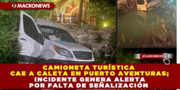 CAMIONETA TURÍSTICA CAE A CALETA EN PUERTO AVENTURAS; INCIDENTE GENERA ALERTA POR FALTA DE SEÑALIZACIÓN