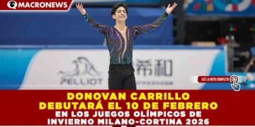 DONOVAN CARRILLO DEBUTARÁ EL 10 DE FEBRERO EN LOS JUEGOS OLÍMPICOS DE INVIERNO MILANO-CORTINA 2026