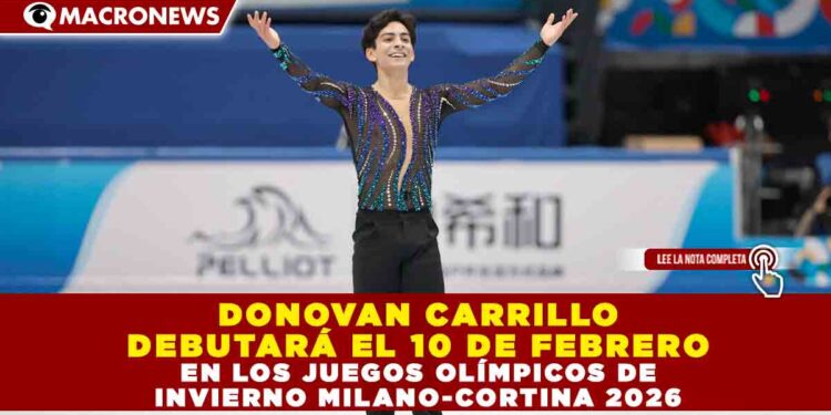 DONOVAN CARRILLO DEBUTARÁ EL 10 DE FEBRERO EN LOS JUEGOS OLÍMPICOS DE INVIERNO MILANO-CORTINA 2026