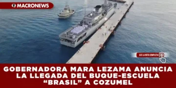 GOBERNADORA MARA LEZAMA ANUNCIA LA LLEGADA DEL BUQUE-ESCUELA “BRASIL” A COZUMEL