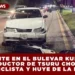 ACCIDENTE EN EL BULEVAR KUKULCÁN: CONDUCTOR DE TSURU CHOCA A MOTOCICLISTA Y HUYE DE LA ESCENA