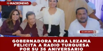 GOBERNADORA MARA LEZAMA FELICITA A RADIO TURQUESA POR SU 36 ANIVERSARIO