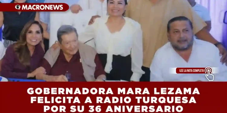 GOBERNADORA MARA LEZAMA FELICITA GASTÓN ALEGRE Y A RADIO TURQUESA POR SU 36 ANIVERSARIO
