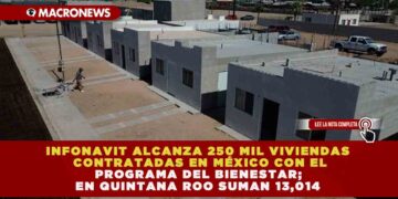 INFONAVIT ALCANZA 250 MIL VIVIENDAS CONTRATADAS EN MÉXICO CON EL PROGRAMA DEL BIENESTAR; EN QUINTANA ROO SUMAN 13,014