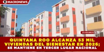 QUINTANA ROO ALCANZA 53 MIL VIVIENDAS DEL BIENESTAR EN 2026; SE MANTIENE EN TERCER LUGAR NACIONAL