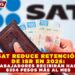SAT REDUCE RETENCIÓN DE ISR EN 2026: TRABAJADORES RECIBIRÁN HASTA $354 PESOS MÁS AL MES
