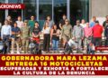 GOBERNADORA MARA LEZAMA ENTREGA 16 MOTOCICLETAS RECUPERADAS Y EXHORTA A FORTALECER LA CULTURA DE LA DENUNCIA