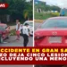 FUERTE ACCIDENTE EN GRAN SANTA FE: COMBAZO DEJA CINCO LESIONADOS, INCLUYENDO UNA MENOR