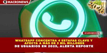 WHATSAPP CONCENTRA 4 ESTAFAS CLAVE Y AFECTA A MÁS DE 3 MIL MILLONES DE USUARIOS EN 2025, ALERTA REPORTE