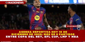 AGENDA DEPORTIVA HOY 16 DE DICIEMBRE DE 2025: MÁS DE 8 PARTIDOS ENTRE COPA DEL REY, EFL CUP, LMP Y NBA