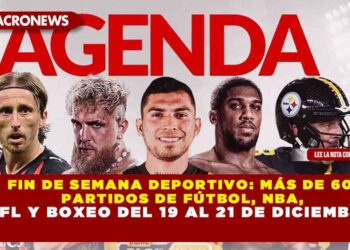 FIN DE SEMANA DEPORTIVO: MÁS DE 60 PARTIDOS DE FÚTBOL, NBA, NFL Y BOXEO DEL 19 AL 21 DE DICIEMBRE