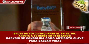 BROTE DE BOTULISMO INFANTIL EN EE. UU. AFECTA A 39 BEBÉS EN 18 ESTADOS; BABYBIG SE CONSOLIDA COMO ANTÍDOTO CLAVE PARA SALVAR VIDAS