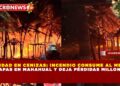 NAVIDAD EN CENIZAS: INCENDIO CONSUME AL MENOS 6 PALAPAS EN MAHAHUAL Y DEJA PÉRDIDAS MILLONARIAS