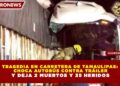 TRAGEDIA EN CARRETERA DE TAMAULIPAS: CHOCA AUTOBÚS CONTRA TRÁILER Y DEJA 2 MUERTOS Y 35 HERIDOS