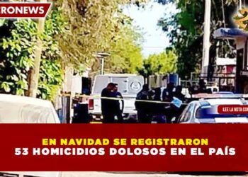 EN NAVIDAD SE REGISTRARON 53 HOMICIDIOS DOLOSOS EN EL PAÍS