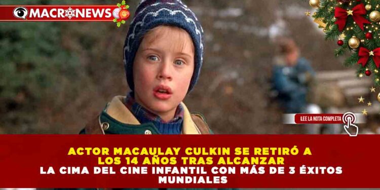 ACTOR MACAULAY CULKIN SE RETIRÓ A LOS 14 AÑOS TRAS ALCANZAR LA CIMA DEL CINE INFANTIL CON MÁS DE 3 ÉXITOS MUNDIALES