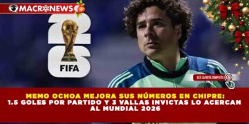 MEMO OCHOA MEJORA SUS NÚMEROS EN CHIPRE: 1.5 GOLES POR PARTIDO Y 3 VALLAS INVICTAS LO ACERCAN AL MUNDIAL 2026