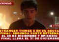 STRANGER THINGS 5 EN SU RECTA FINAL: SEGUNDA PARTE ESTRENA EL 25 DE DICIEMBRE Y EPISODIO FINAL LLEGA EL 31 DE DICIEMBRE