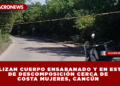 LOCALIZAN CUERPO ENSABANADO Y EN ESTADO DE DESCOMPOSICIÓN CERCA DE COSTA MUJERES, CANCÚN