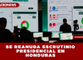 SE REANUDA ESCRUTINIO PRESIDENCIAL EN HONDURAS; PARTIDO CONSERVADOR DE NASRY ASFURA MANTIENE LIDERAZGO CON MÍNIMA VENTAJA