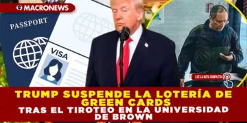 TRUMP SUSPENDE LA LOTERÍA DE «GREEN CARDS» TRAS EL TIROTEO EN LA UNIVERSIDAD DE BROWN