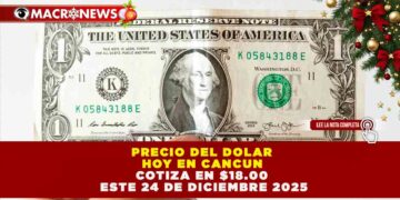 PESO MEXICANO ROMPE BARRERA DE LOS $18.00$: SE FORTALECE 0.41% FRENTE AL DÓLAR ESTE 24 DE DICIEMBRE