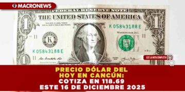 EL TIPO DE CAMBIO SE POSICIONA EN $18.69 ESTE 16 DE DICIEMBRE