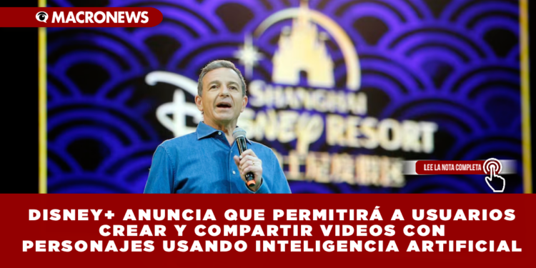 DISNEY+ ANUNCIA QUE PERMITIRÁ A USUARIOS CREAR Y COMPARTIR VIDEOS CON PERSONAJES USANDO INTELIGENCIA ARTIFICIAL
