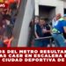 12 USUARIOS DEL METRO RESULTAN HERIDOS TRAS CAER EN ESCALERA EN ESTACIÓN CIUDAD DEPORTIVA DE LA CDMX