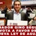 SENADOR GINO SEGURA VOTA A FAVOR DE NUEVA LEY DE AGUAS: «EL AGUA NO ES UN NEGOCIO, ES UN DERECHO»