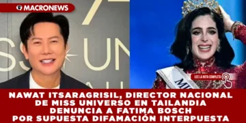 NAWAT ITSARAGRISIL, DIRECTOR NACIONAL DE MISS UNIVERSO EN TAILANDIA DENUNCIA A FATIMA BOSCH POR SUPUESTA DIFAMACIÓN INTERPUESTA