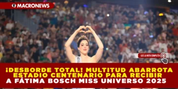 ¡DESBORDE TOTAL! MULTITUD ABARROTA ESTADIO CENTENARIO PARA RECIBIR A FÁTIMA BOSCH, MISS UNIVERSO 2025