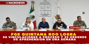 FGE QUINTANA ROO LOGRA 98 VINCULACIONES A PROCESO Y 33 ÓRDENES DE APREHENSIÓN EN UNA SEMANA
