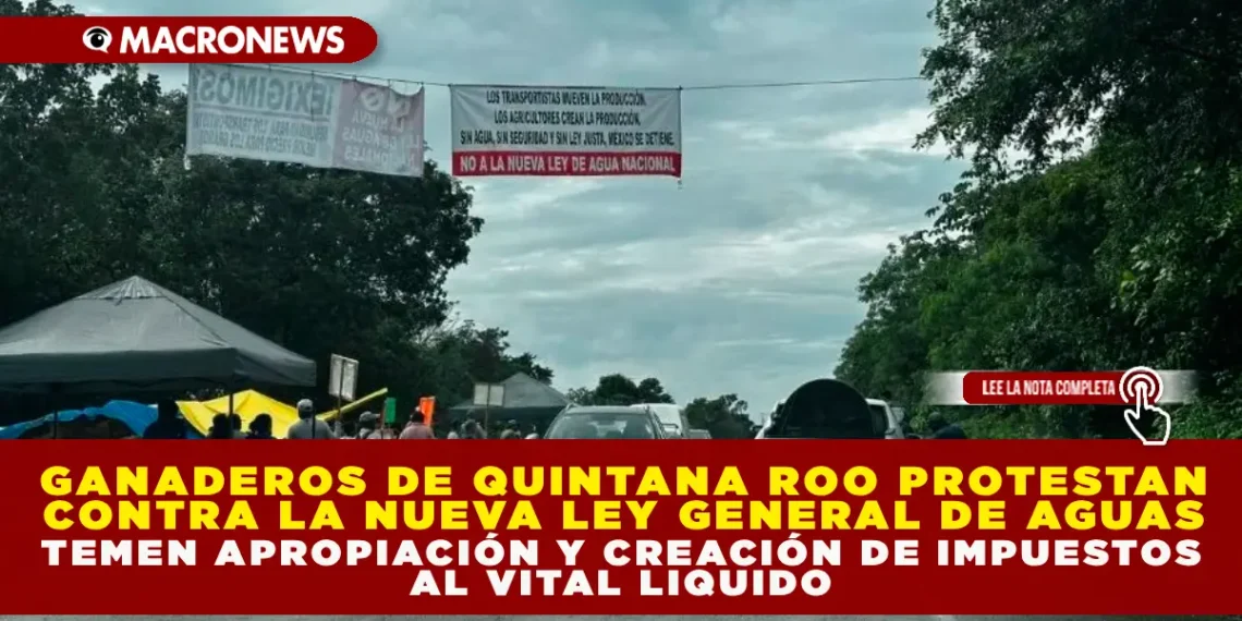 GANADEROS DE QUINTANA ROO PROTESTAN CONTRA LA NUEVA LEY GENERAL DE AGUAS: TEMEN APROPRIACIÓN Y CREACIÓN DE IMPUESTOS AL VITAL LÍQUIDO