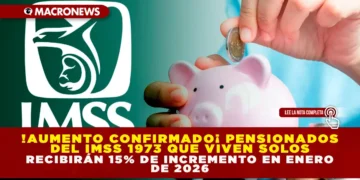 ¡AUMENTO CONFIRMADO! PENSIONADOS DEL IMSS 1973 QUE VIVEN SOLOS RECIBIRÁN 15% DE INCREMENTO EN ENERO DE 2026