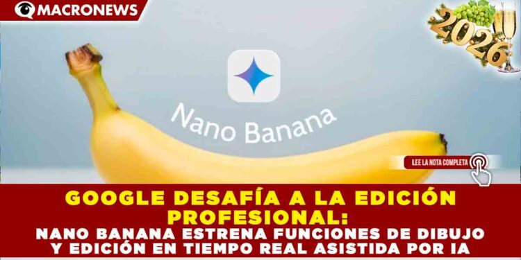 GOOGLE DESAFÍA A LA EDICIÓN PROFESIONAL: NANO BANANA ESTRENA FUNCIONES DE DIBUJO Y EDICIÓN EN TIEMPO REAL ASISTIDA POR IA
