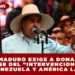 NICOLÁS MADURO EXIGE A DONALD TRUMP EL CESE DEL «INTERVENCIONISMO» EN VENEZUELA Y AMÉRICA LATINA