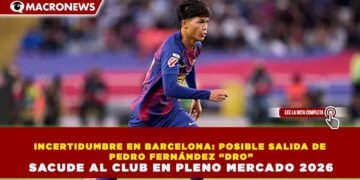 INCERTIDUMBRE EN BARCELONA: POSIBLE SALIDA DE  PEDRO FERNÁNDEZ “DRO” SACUDE AL CLUB EN PLENO MERCADO 2026