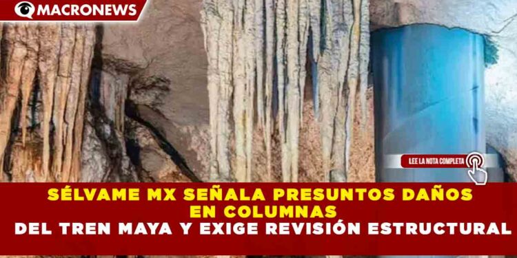 SÉLVAME MX SEÑALA PRESUNTOS DAÑOS EN COLUMNAS DEL TREN MAYA Y EXIGE REVISIÓN ESTRUCTURAL