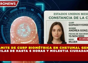 TRÁMITE DE CURP BIOMÉTRICA EN CHETUMAL GENERA FILAS DE HASTA 6 HORAS Y MOLESTIA CIUDADANA