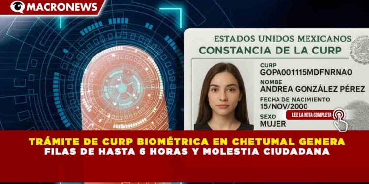 TRÁMITE DE CURP BIOMÉTRICA EN CHETUMAL GENERA FILAS DE HASTA 6 HORAS Y MOLESTIA CIUDADANA
