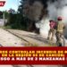 BOMBEROS CONTROLAN INCENDIO DE MALEZA EN LA REGIÓN 95 DE CANCÚN; EVITAN RIESGO A MÁS DE 3 MANZANAS HABITADAS
