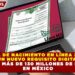 ACTA DE NACIMIENTO EN LÍNEA 2026:  UN NUEVO REQUISITO DIGITAL IMPACTA A MÁS DE 130 MILLONES DE REGISTROS  EN MÉXICO