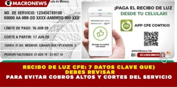 RECIBO DE LUZ CFE: 7 DATOS CLAVE QUE DEBES REVISAR PARA EVITAR COBROS ALTOS Y CORTES DEL SERVICIO