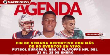 FIN DE SEMANA DEPORTIVO CON MÁS DE 90 EVENTOS EN VIVO: FÚTBOL EUROPEO, NBA Y PLAYOFFS NFL DEL 23 AL 25 DE ENERO