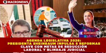 AGENDA LEGISLATIVA 2026: SHEINBAUM IMPULSA 8 REFORMAS CLAVE CON METAS DE REDUCCIÓN LABORAL Y BLINDAJE JUDICIAL