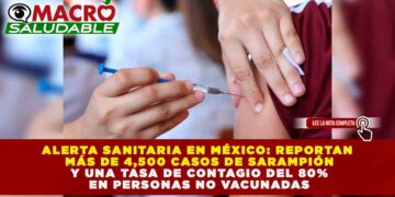 ALERTA SANITARIA EN MÉXICO: REPORTAN MÁS DE 4,500 CASOS DE SARAMPIÓN Y UNA TASA DE CONTAGIO DEL 80% EN PERSONAS NO VACUNADAS