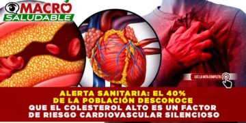 ALERTA SANITARIA: EL 40% DE LA POBLACIÓN DESCONOCE QUE EL COLESTEROL ALTO ES UN FACTOR DE RIESGO CARDIOVASCULAR SILENCIOSO