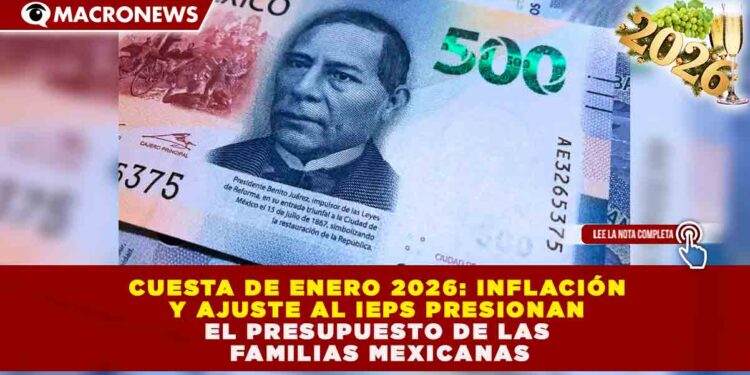 CUESTA DE ENERO 2026: INFLACIÓN Y AJUSTE AL IEPS PRESIONAN EL PRESUPUESTO DE LAS FAMILIAS MEXICANAS